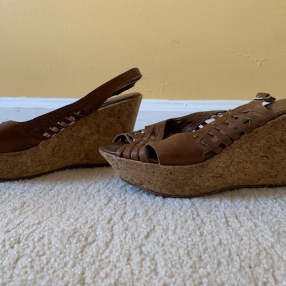 Platform Cork Wedges - Picture 2 of 2